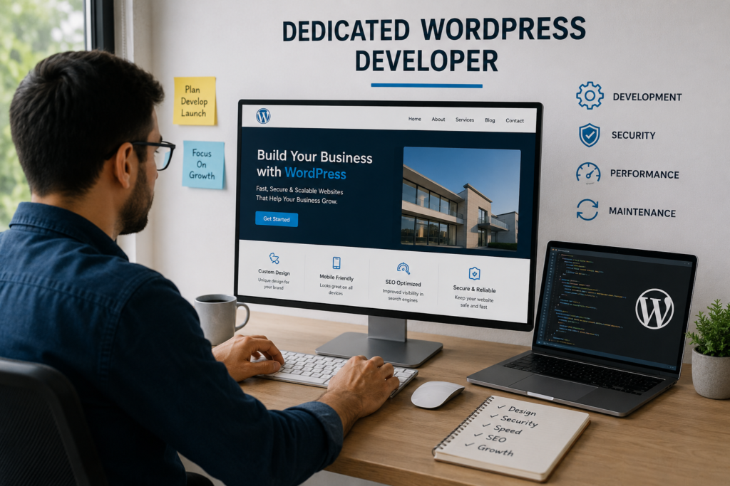 Hire dedicated WordPress developer for a small business website